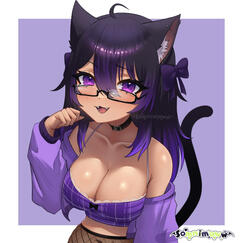 Cat girl smiling with cute pose